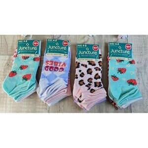 Juncture Girls No Show Socks Kids Size 4–8 Lot of 12 Pairs NWT